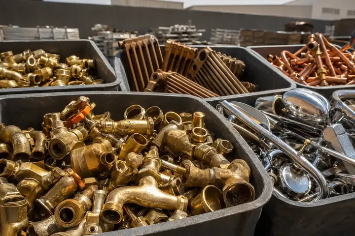 Brass taps valves and mixed metal scrap