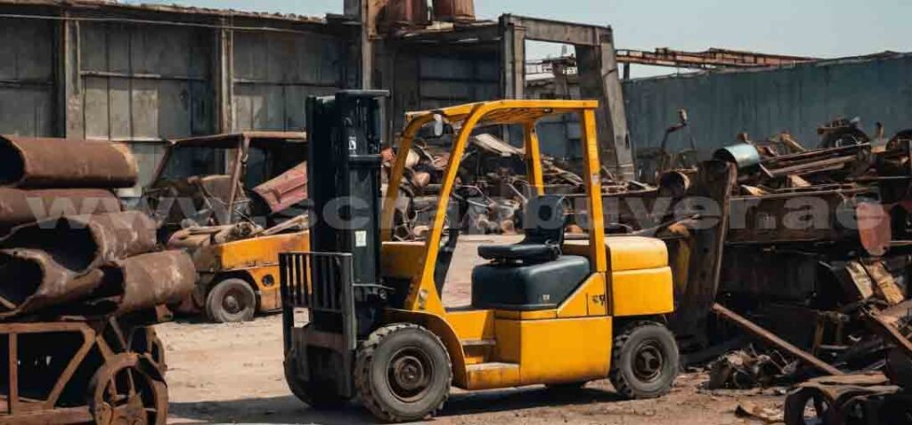 damaged forklift in dubai